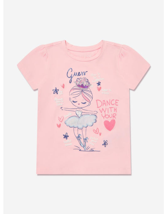 Camiseta Bailarina Rosa para Niñas