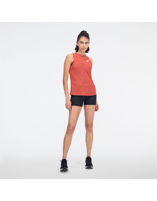Canotta New Balance Q Speed Jacquard Red Donna