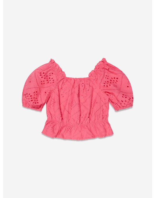 Top Midi Sangallo Rosa Niña