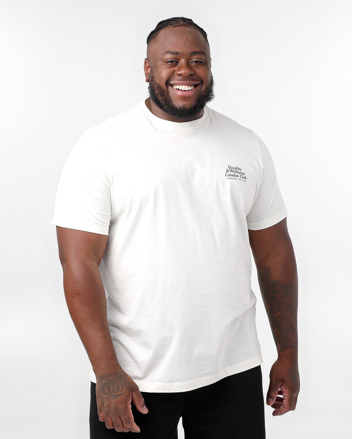 Camiseta masculina plus size branca London Club | Original Plus by Riachuelo