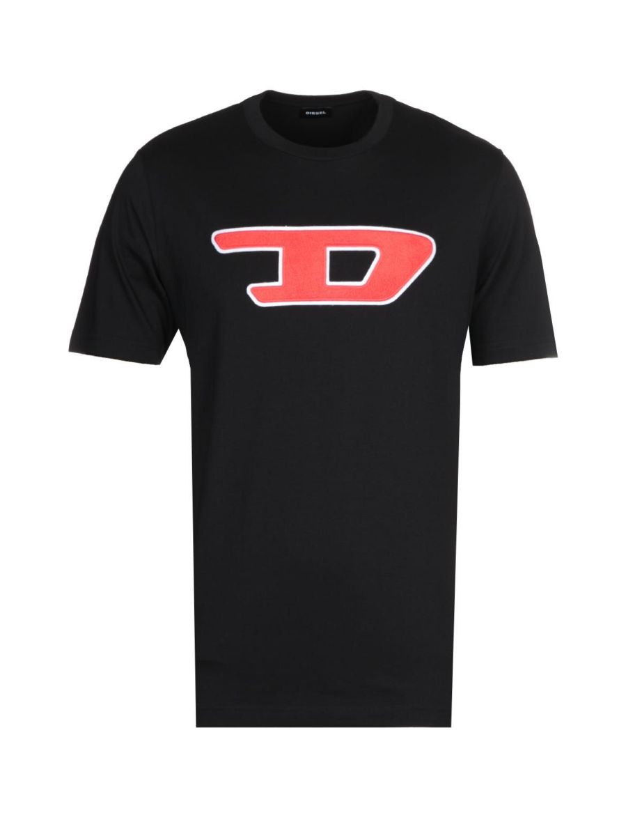 Men's Black Diesel Large Logo T-Shirt
