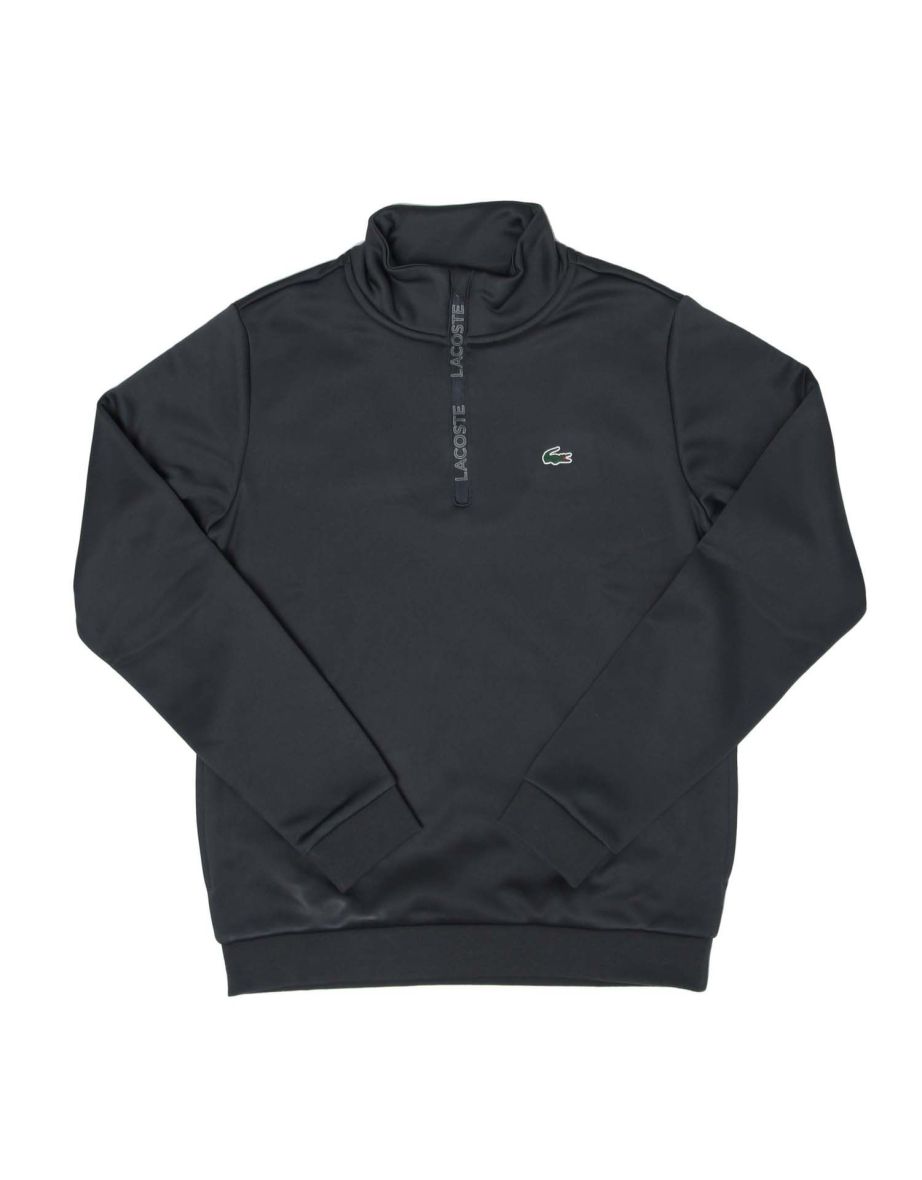 Boy's Lacoste Half-Zip Sweatshirt in Grey