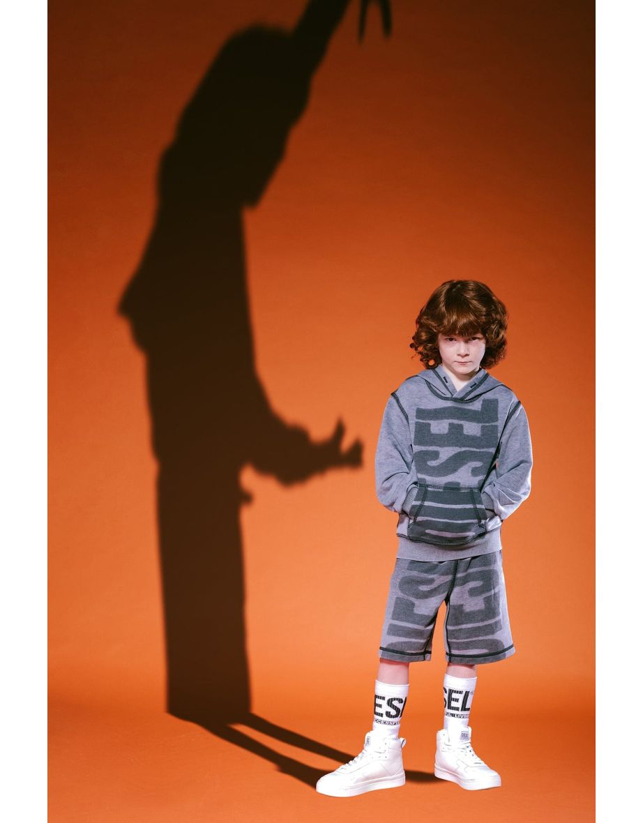 Sudadera con Logotipo Diesel Gris para Niño