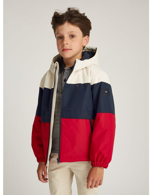 Jaqueta acolchoada Ripstop multicolorida para meninos