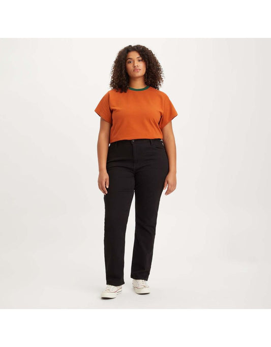 Jeans Levi's 724 Plus a vita alta da donna in nero