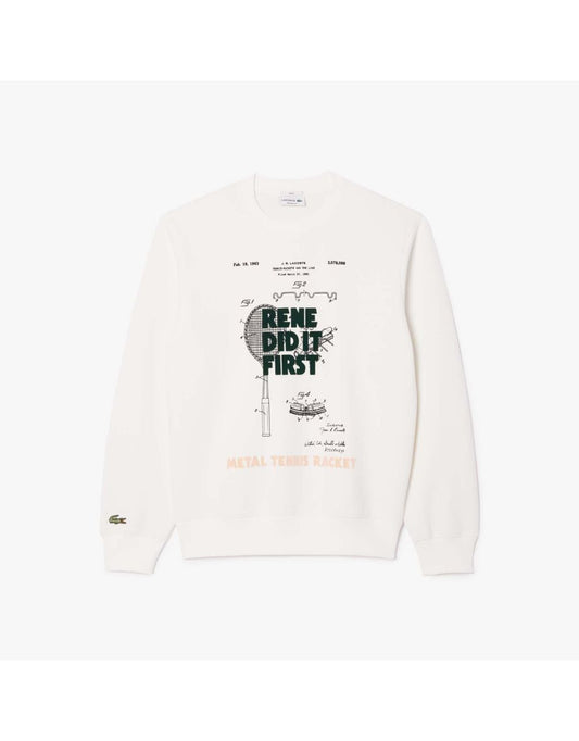 Camiseta masculina esportiva Lacoste Ultra Dry Technical Cotton em creme