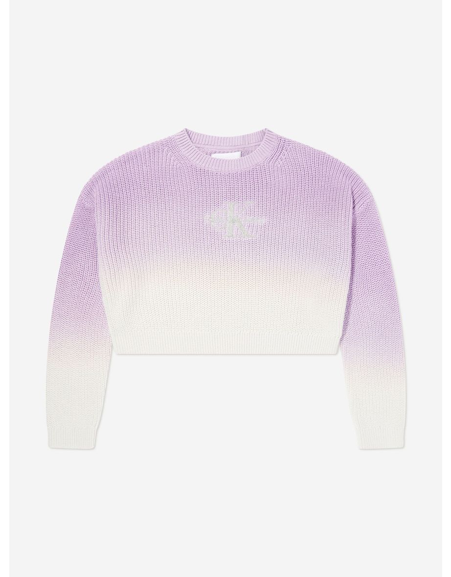 Maglione da bambina Monogram Gradient in viola