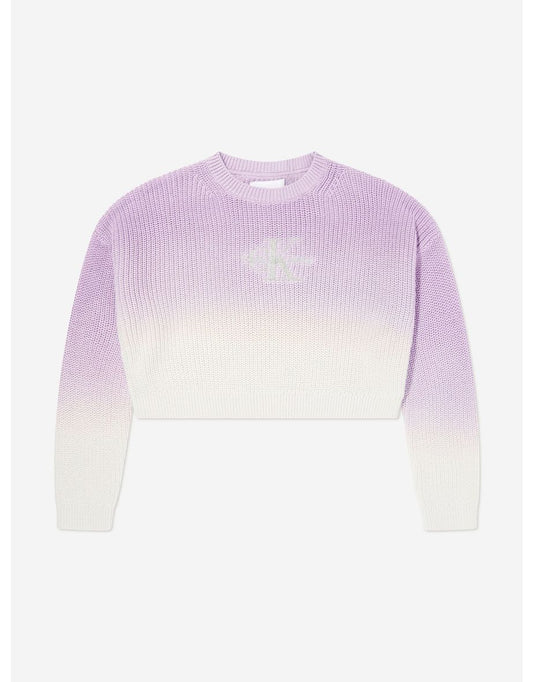 Suéter Monogram Gradient para meninas em roxo