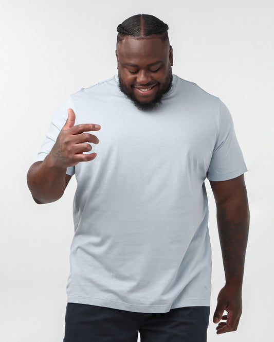 Camiseta masculina plus size lisa - Azul claro | Original Plus By Riachuelo