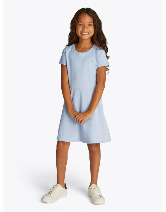 Tommy Hilfiger Girls' Essential Skater Dress em azul