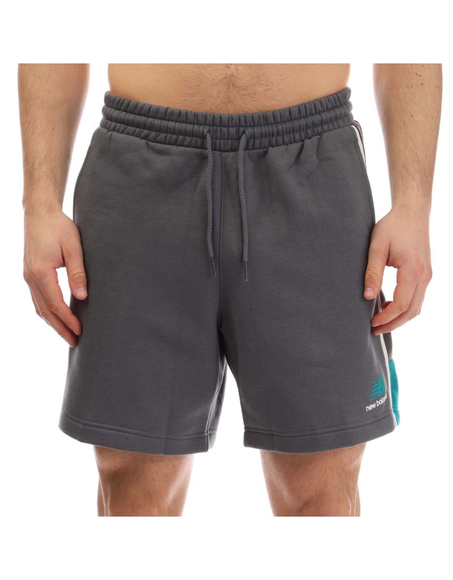 Pantaloncini New Balance Classic Fleece 7" da uomo in grigio
