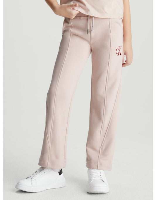 Calvin Klein Joggers Monograma Fuera de Juego Rosa Niña