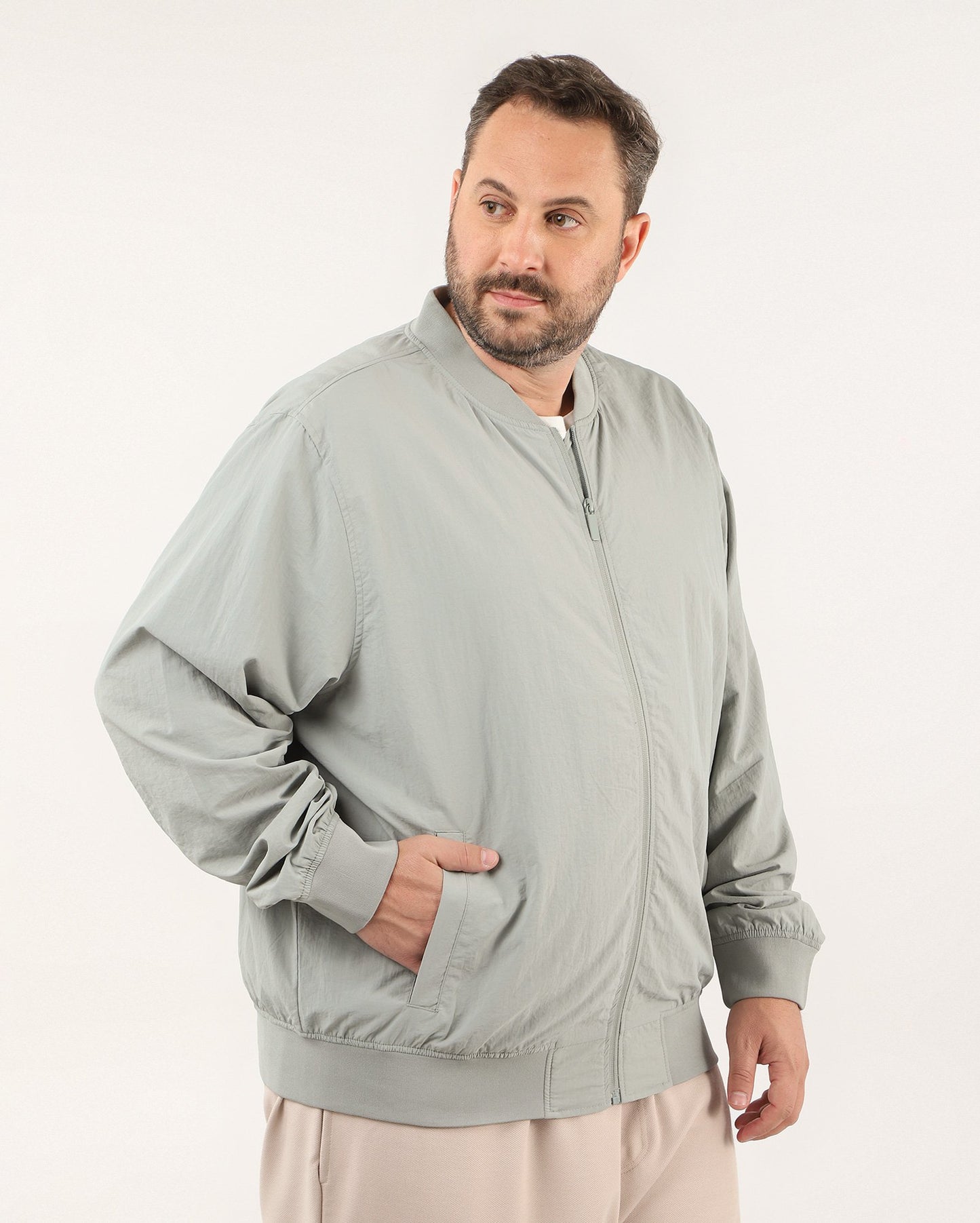 Jaqueta Bomber Masculina Plus Size - Verde Claro | Original Plus da Riachuelo