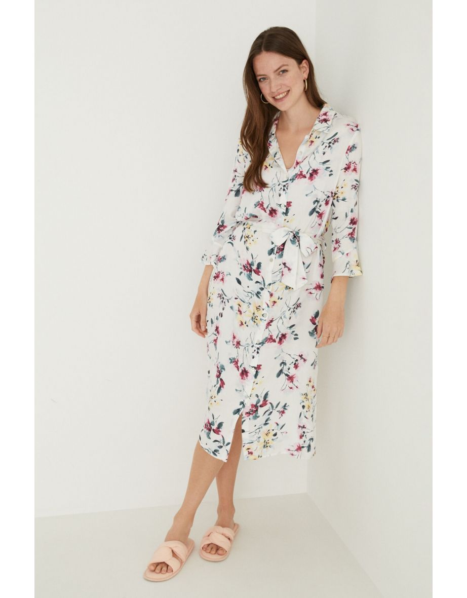Vestido com camisa floral