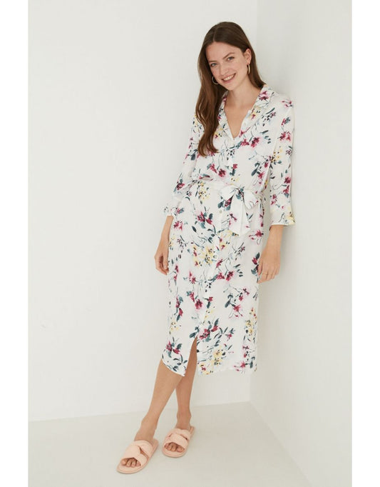 Vestido com camisa floral