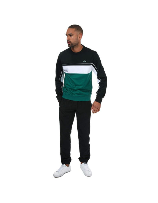 Pantaloni sportivi Lacoste con dettaglio a nastro da uomo in nero