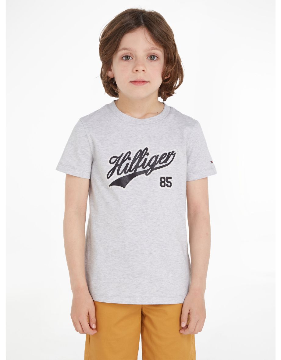 Boys Ivory Logo Script T-Shirt