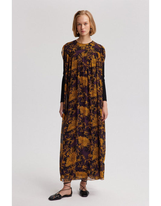 Vestido de chiffon estampado