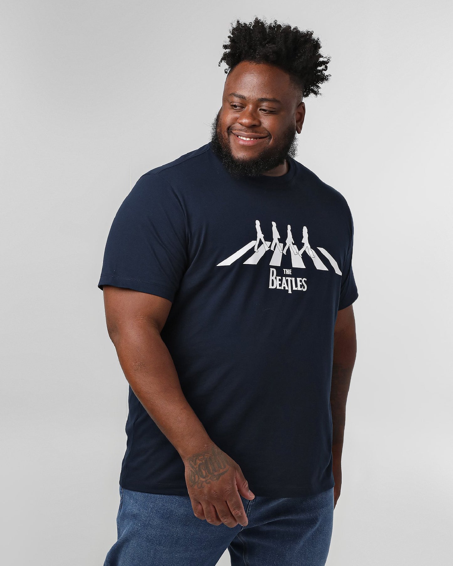 Camiseta masculina Plus Size Abbey Road Blue | The Beatles