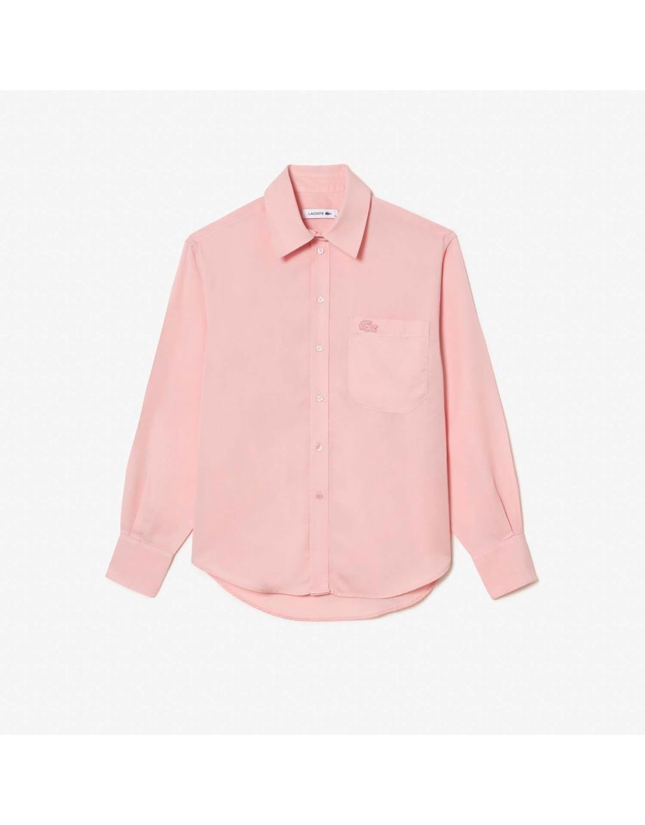 Camicia Lacoste Flowing Oversize Lyocell Donna - Rosa