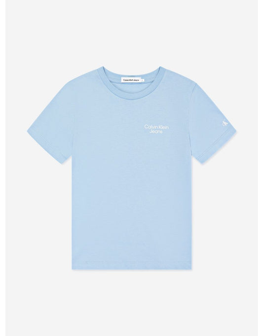 Maglietta Calvin Klein CKJ Stack Logo Uomo - Blu