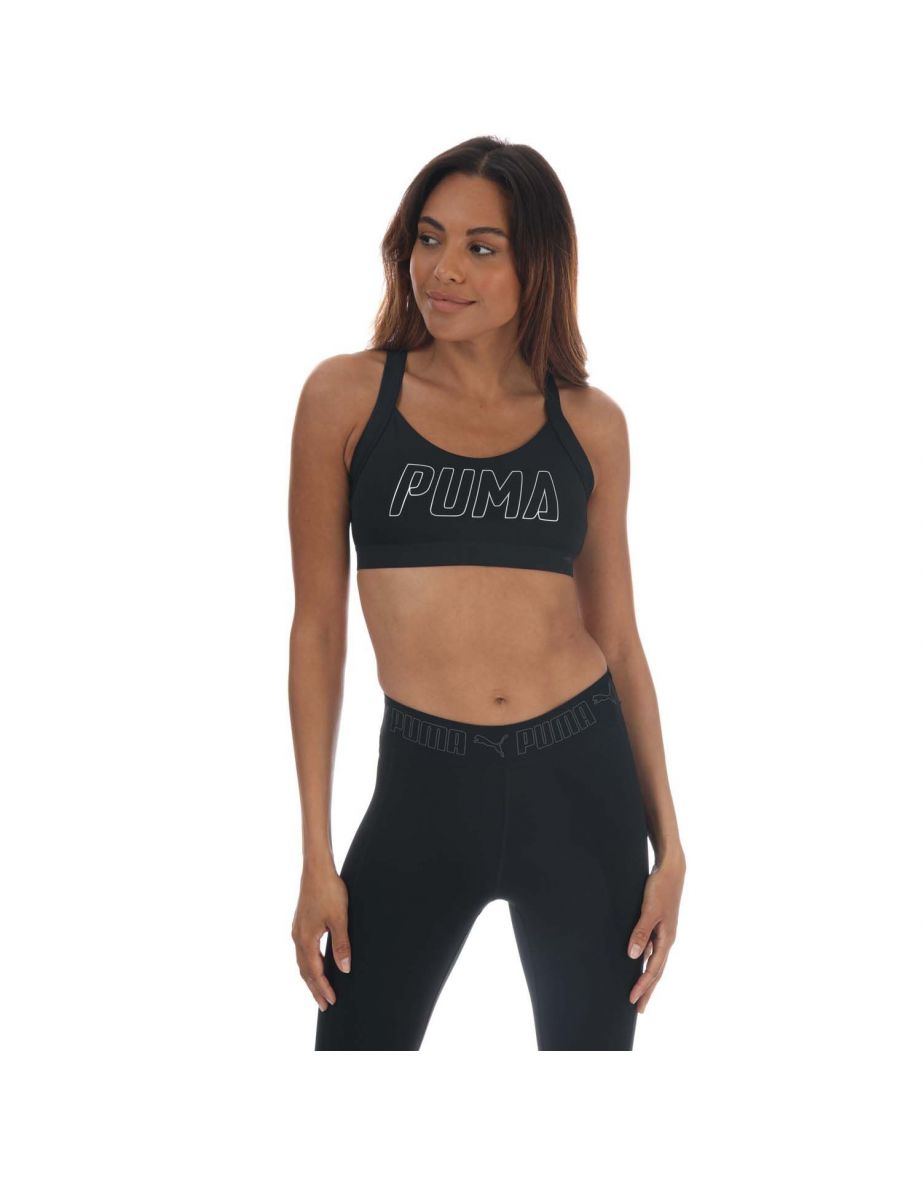 Sutiã de treino preto da Puma para mulheres