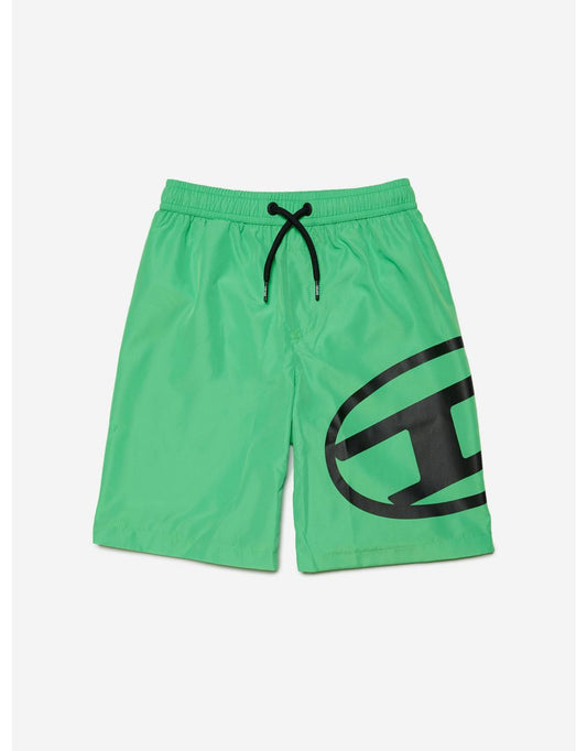 Shorts de banho com logotipo verde para meninos