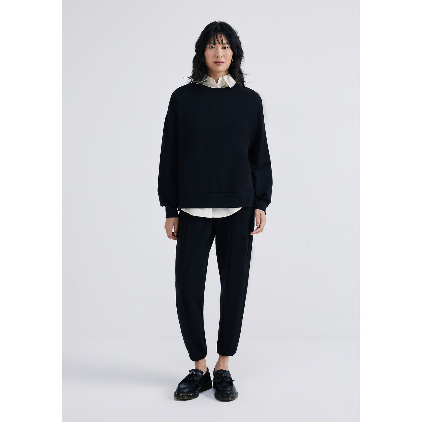 Calça de moletom Carrot Fit com forro de lã para homens