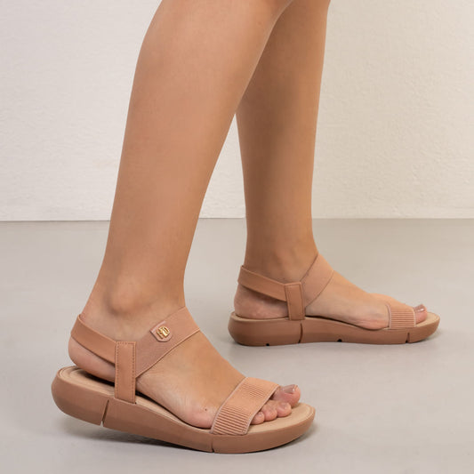 Sandália Elástica Feminina Modare Nude