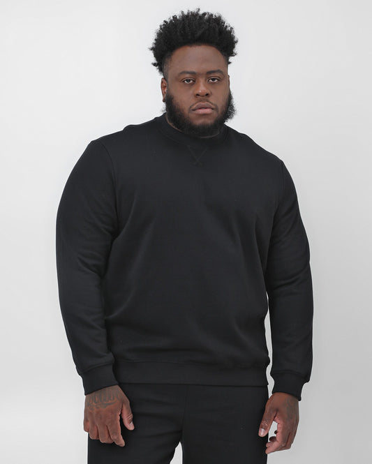 Sudadera negra talla grande hombre | Original Plus by Riachuelo