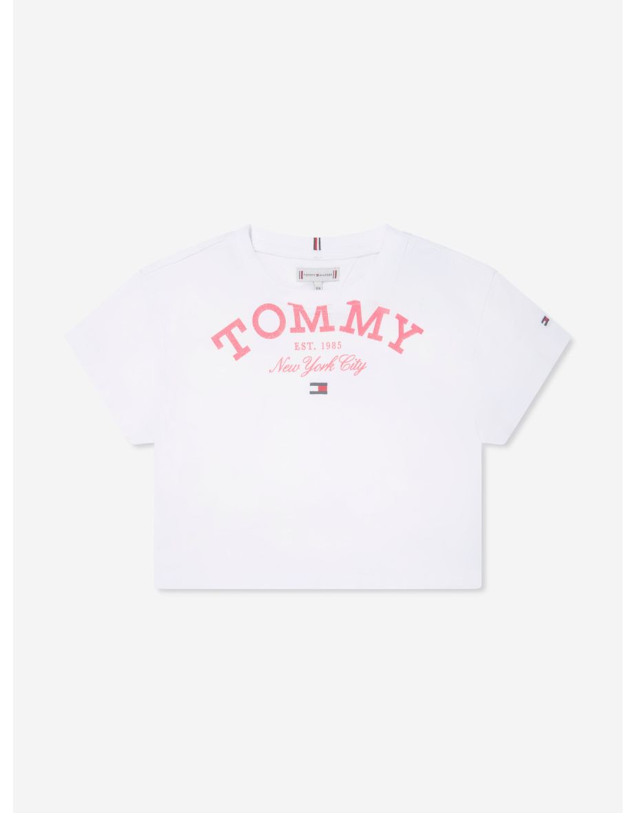 Camiseta Tommy Logo para Niña - Blanca