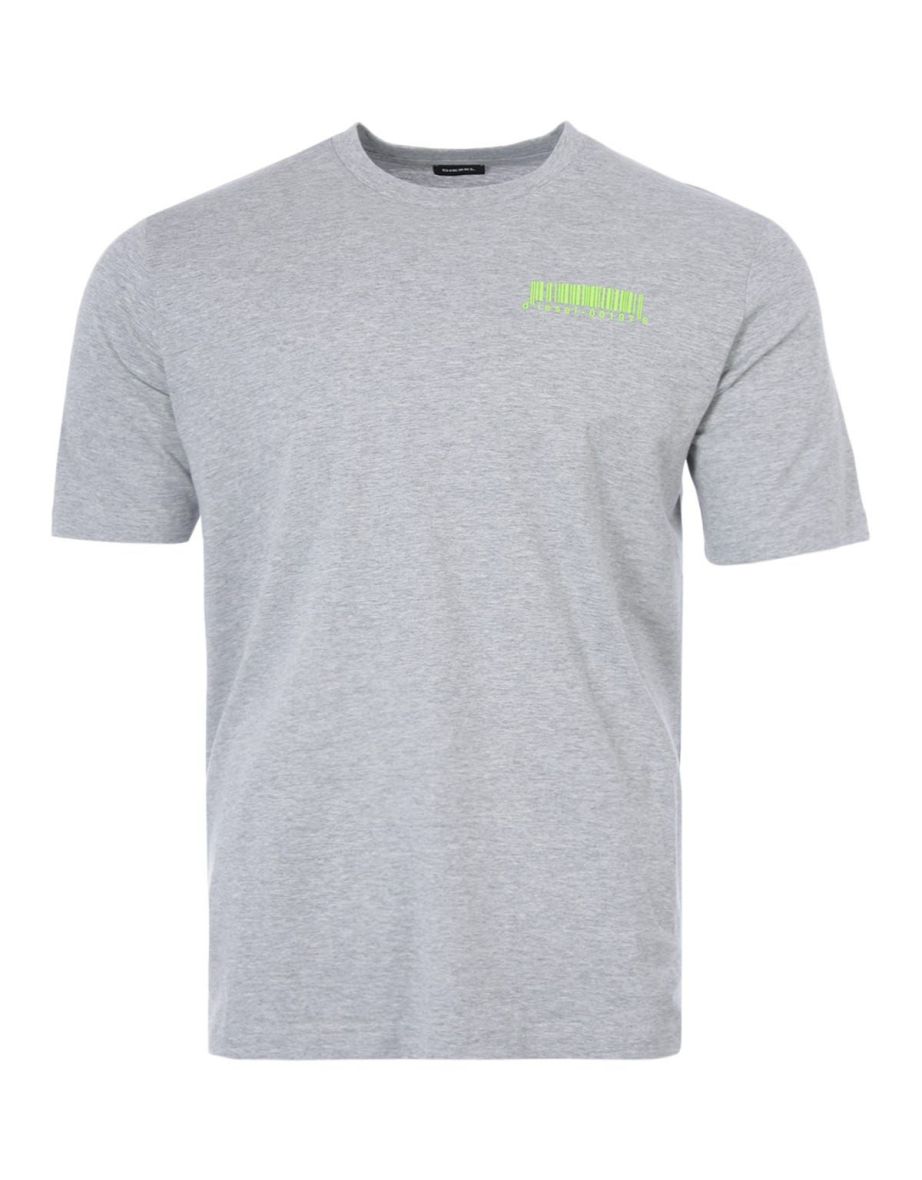 Camiseta masculina Diesel T-Just Slits X84 Graphic em cinza