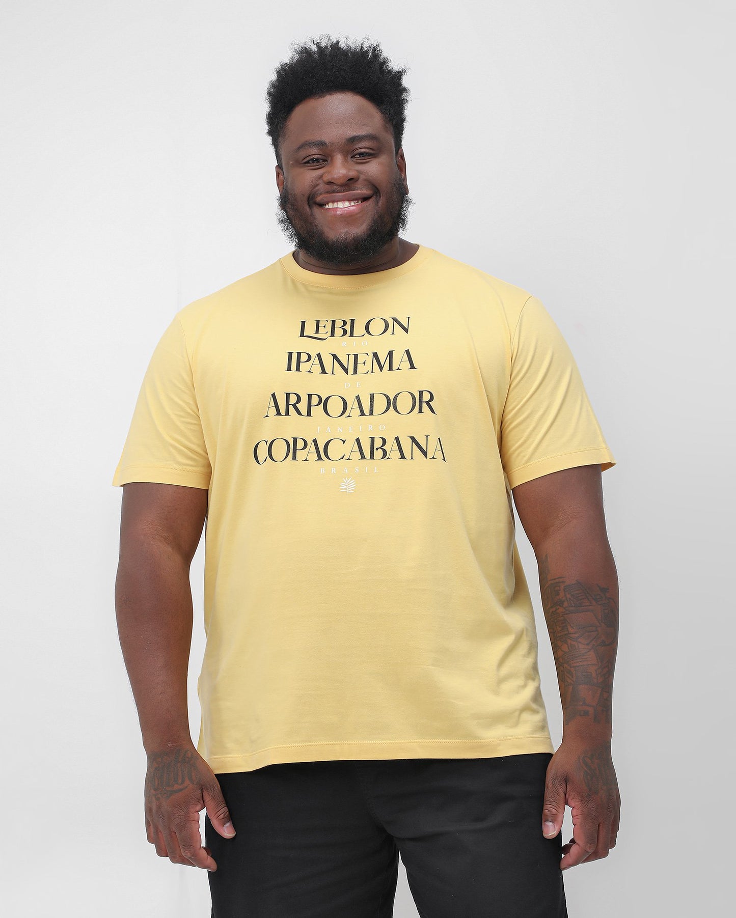 Maglietta uomo plus size giallo Rio De Janeiro | Original Plus By Riachuelo
