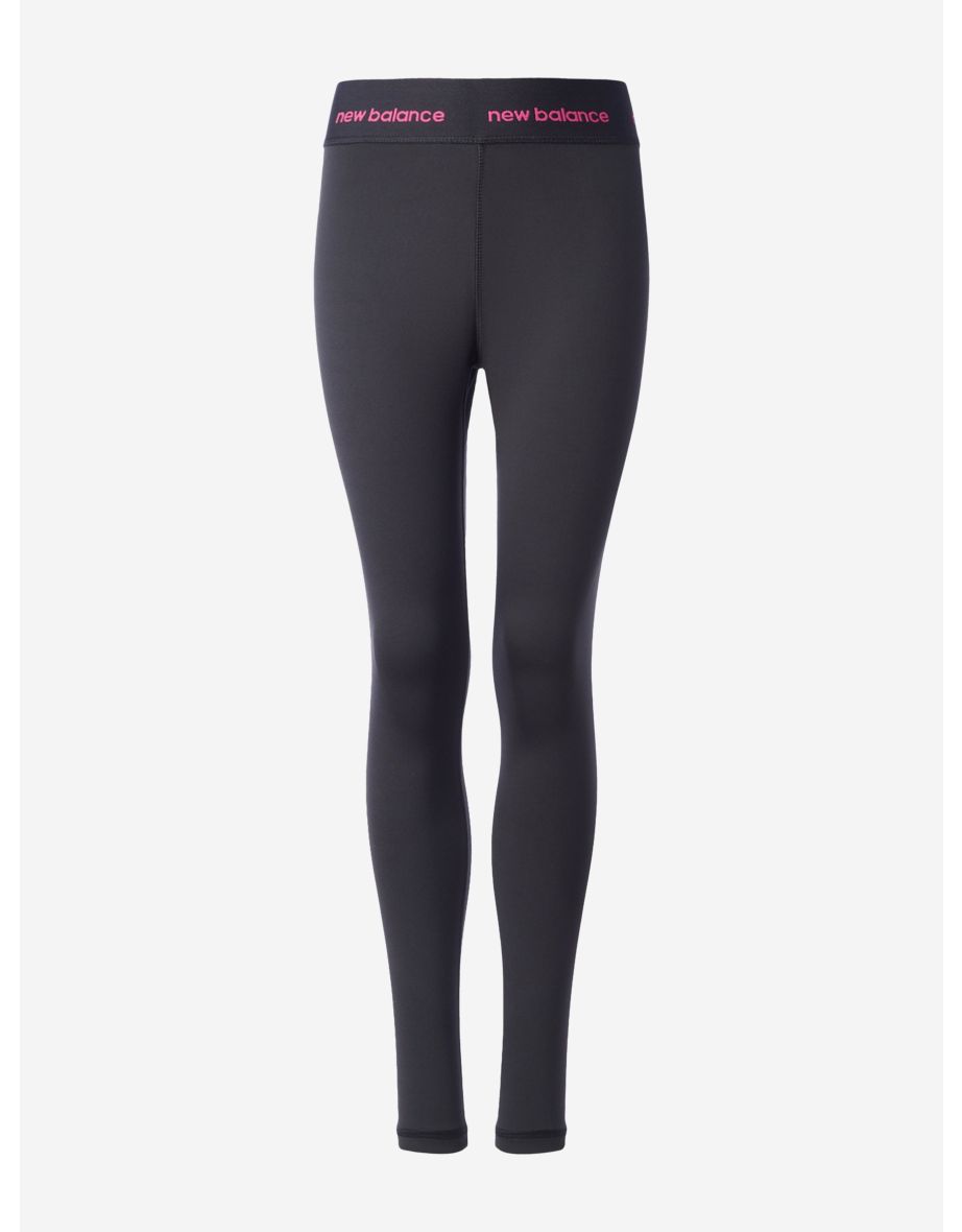 Leggings sportivi a vita alta New Balance Girls' Harmony in nero