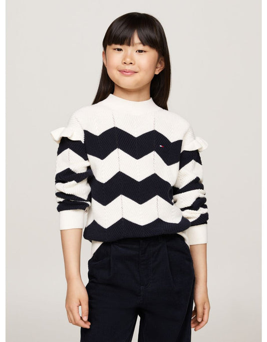 Jersey de rayas onduladas para niña de Tommy Hilfiger en multicolor