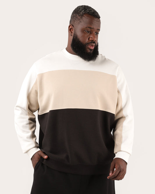 Moletom masculino plus size com listras multicoloridas - Original Plus by Riachuelo