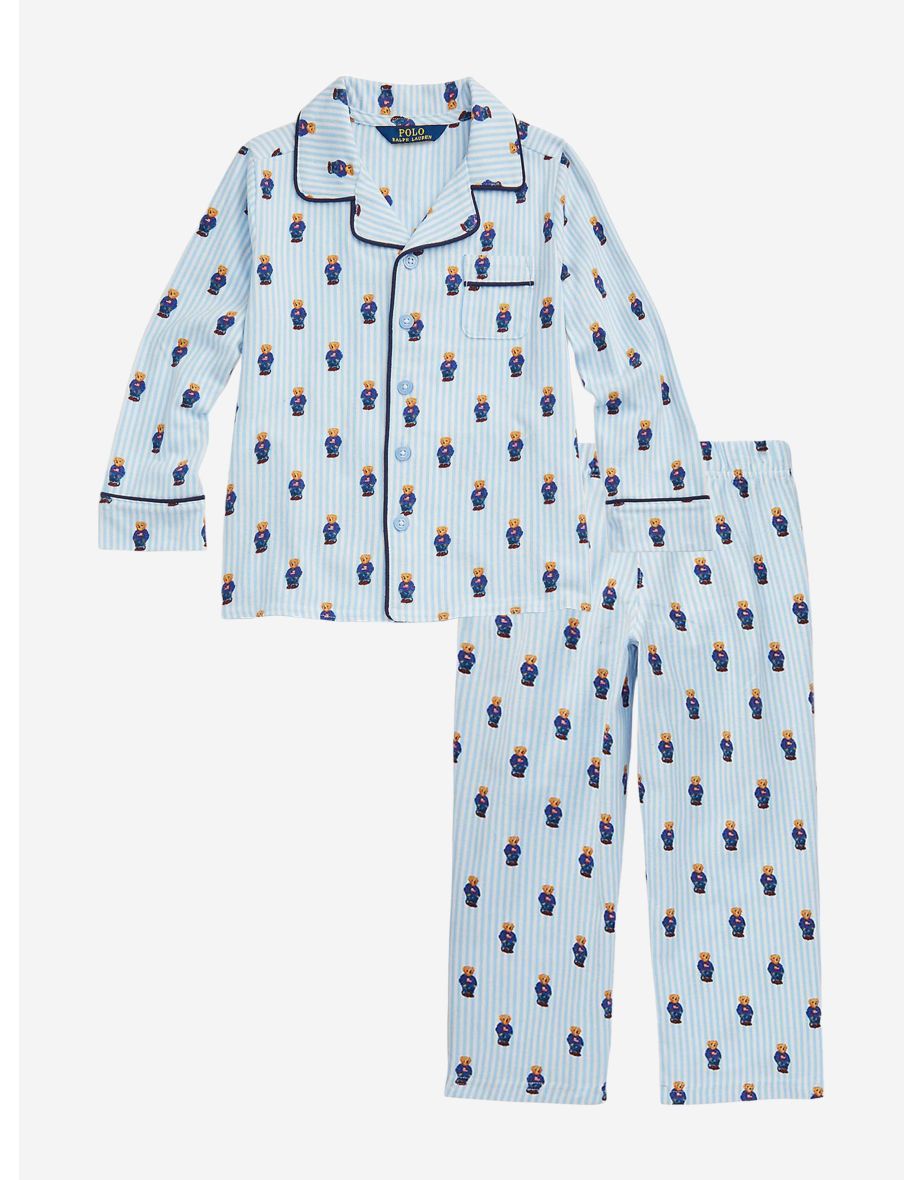 Ralph Lauren Boys' Bear Pajama Set in Blue