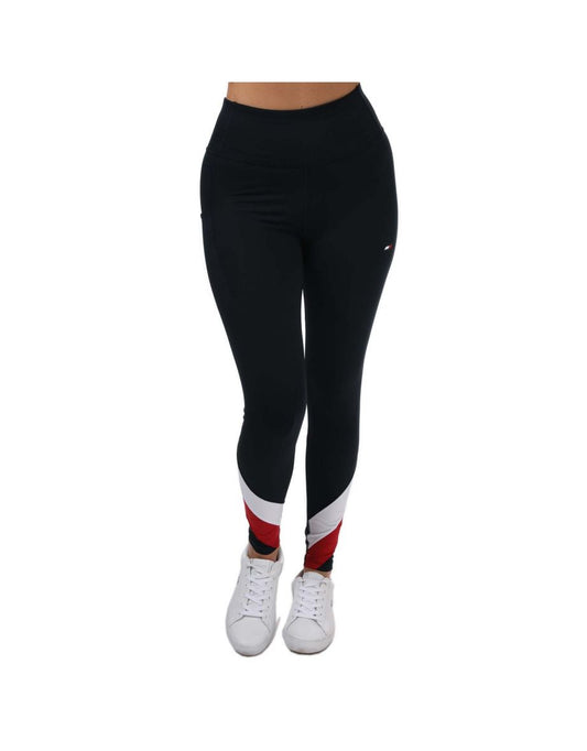 Leggings Tommy Hilfiger Sport a vita alta Colorblock 7/8 Donna in Blu