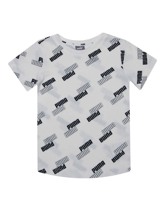 Maglietta Puma Power Bambino in Bianco