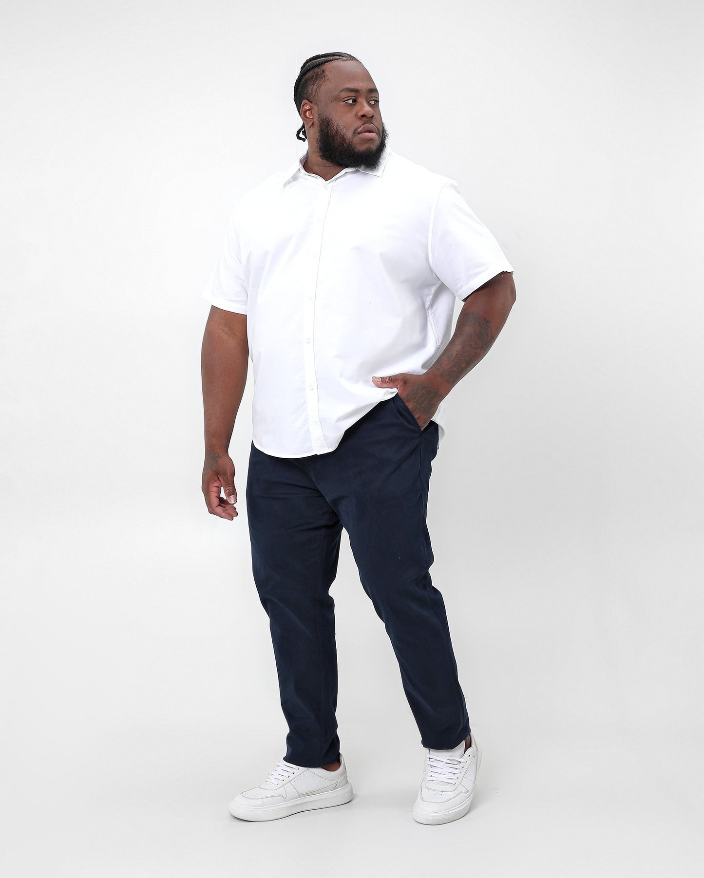 Calça Chino Slim Fit Masculina Plus Size em Azul | Original Plus da Riachuelo