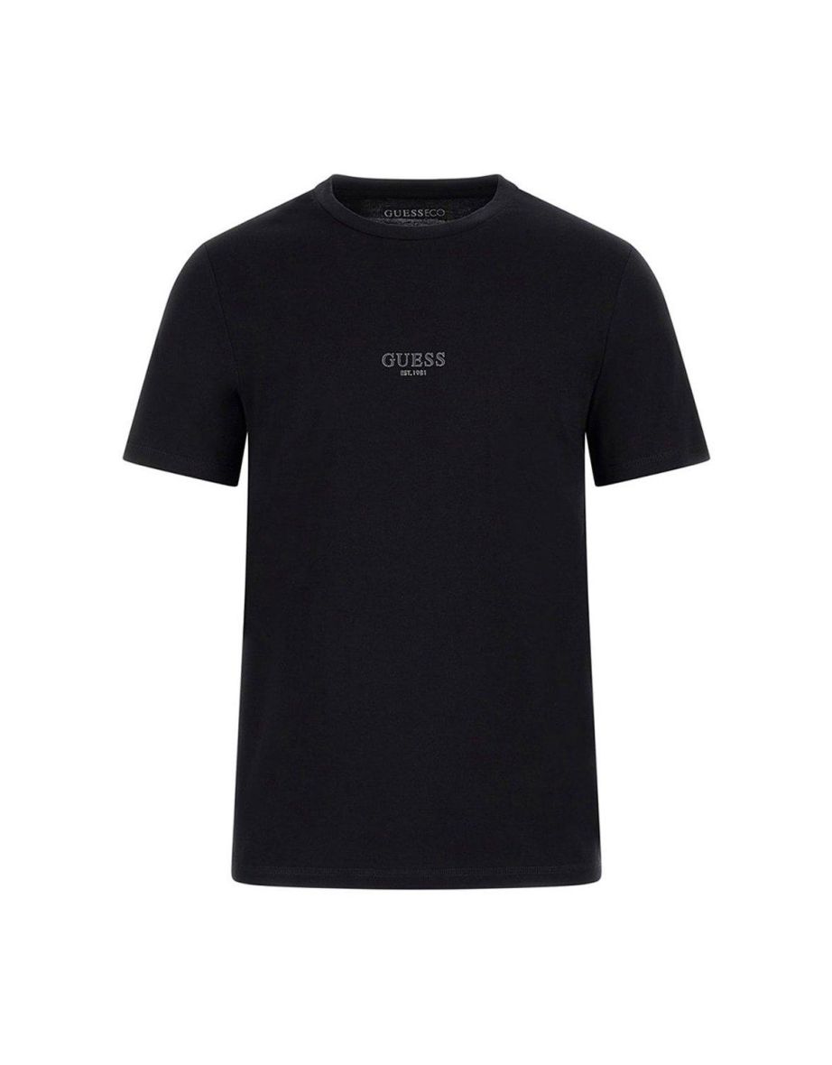 Maglietta Aidy girocollo a maniche corte in Jet Black