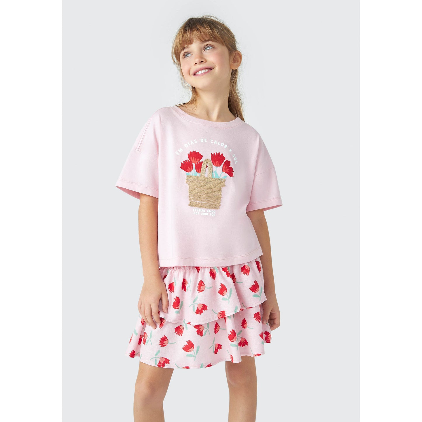 Top ricamato da bambina