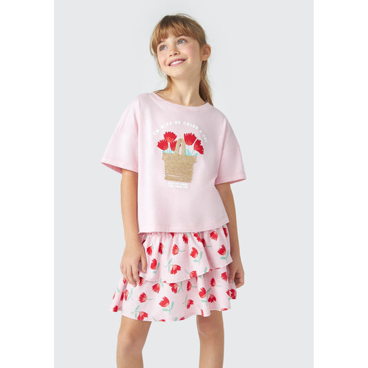 Top ricamato da bambina