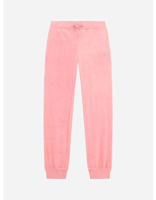 Joggers con logo rosa da bambina