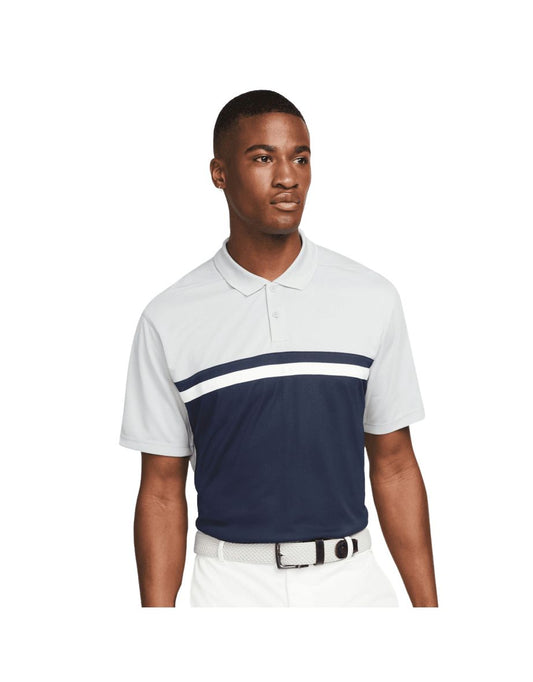 Polo da golf Nike Victory Dri-FIT Uomo - Grigio fumo chiaro/Blu ossidiana