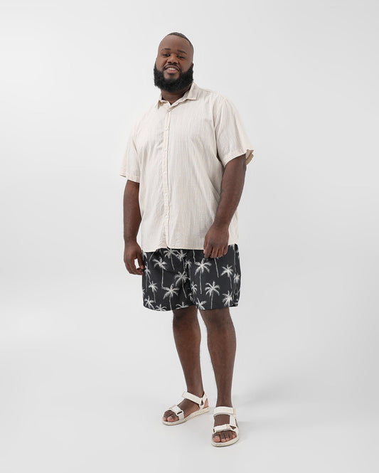 Bermuda azul masculina Plus Size Palmeiras | Original Plus By Riachuelo