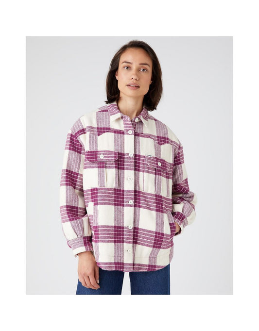 Wrangler Purple Checkered Shacket