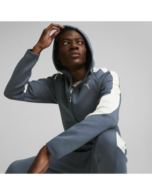Felpa con cappuccio Evostripe Full-Zip in Evening Sky