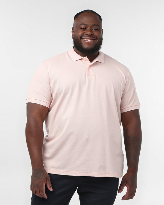 Camisa polo masculina plus size Pink Piquet | Original Plus by Riachuelo