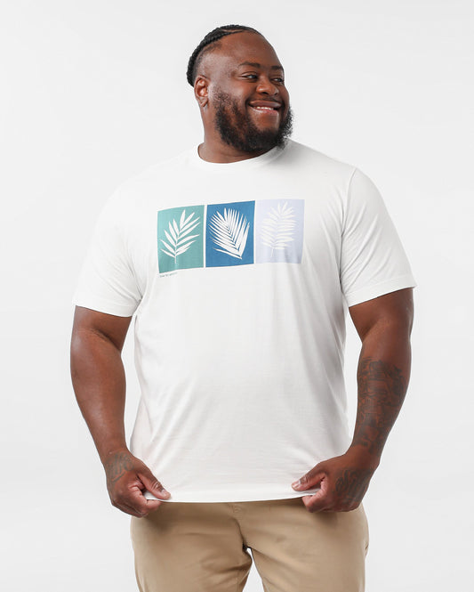 Camiseta masculina plus size "Time For Paradise" branca | Original Plus da Riachuelo